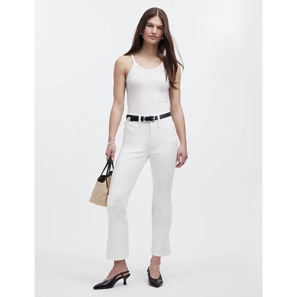 Madewell Denim - MADEWELL Kick Out Cropped Mid-rise Jeans White 24 NWT